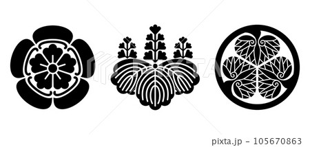 五七桐紋 日本 豊臣秀吉 家紋の写真素材 - PIXTA