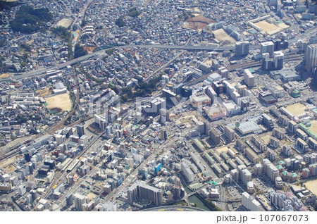 福岡県航空写真 衛星写真・衛星画像・空撮 福岡県・半調・影1