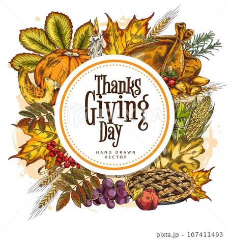 USA Thanksgiving Day 2017. November 23. Festive Date In The Calendar.  Thanksgiving Design. Vector Illustration Royalty Free SVG, Cliparts,  Vectors, and Stock Illustration. Image 89177369.