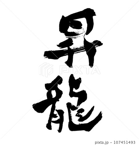 筆文字 文字 ベクター 昇龍のイラスト素材 - PIXTA