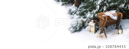 White Snowflakes, Bokeh And Shiny Lights On White Background