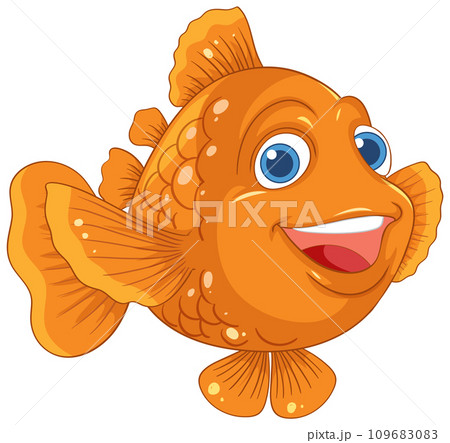 orange goldfish clipart vector