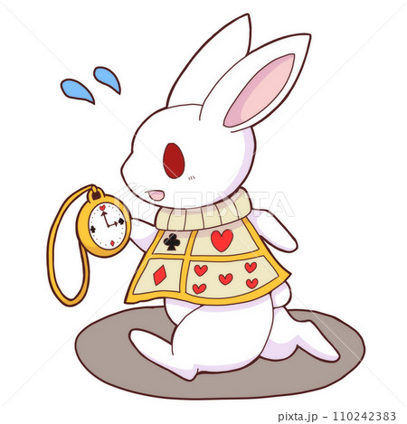 ウサギ イラスト 不思議の国のアリス 時計のイラスト素材 - PIXTA