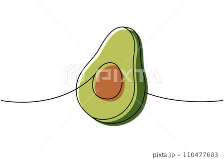 アボカド アボガド 鰐梨 スケッチのイラスト素材 - PIXTA
