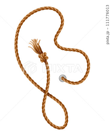 Sailor knot. Brown rope tied. Jute cord