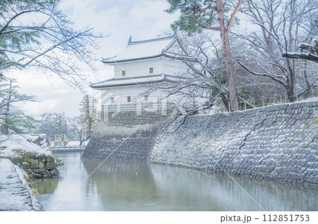 新発田城 冬 雪 冬景色の写真素材 - PIXTA