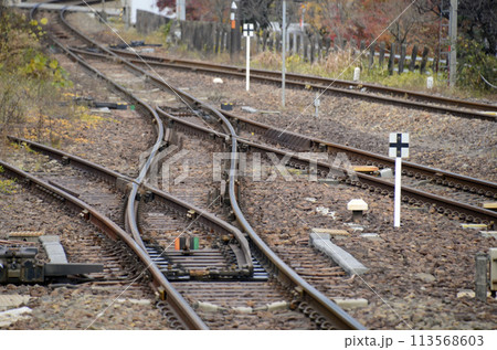 ポイント切替 鉄道の写真素材 - PIXTA