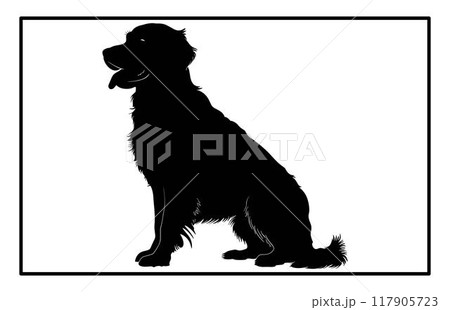 犬 ゴールデンレトリバー シルエット レトリバーのイラスト素材 - PIXTA