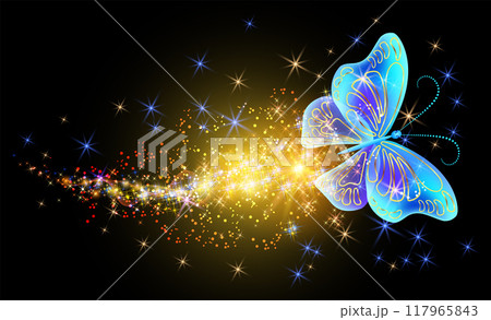 光る蝶のイラスト素材 - PIXTA