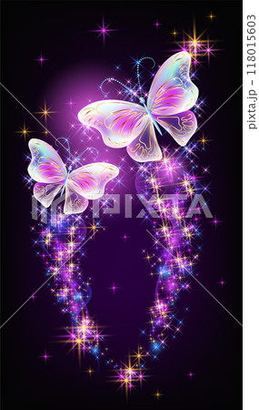 光る蝶のイラスト素材 - PIXTA
