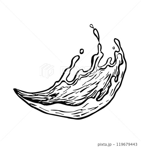 白黒の水たまりのイラスト素材 - PIXTA