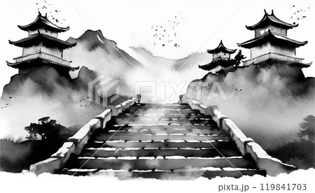 モノクロメモリアル　モノクロ背景 美しいシームレスなの背景モノクロ白黒の花 - いたずら書きの