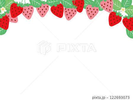 いちご ベクター いちご狩り フレームのイラスト素材 - PIXTA