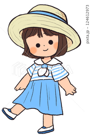 麦わら帽子 女の子のイラスト素材 - PIXTA
