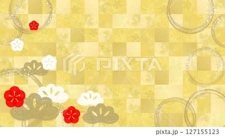 金屏風 春 花 梅の写真素材 - PIXTA