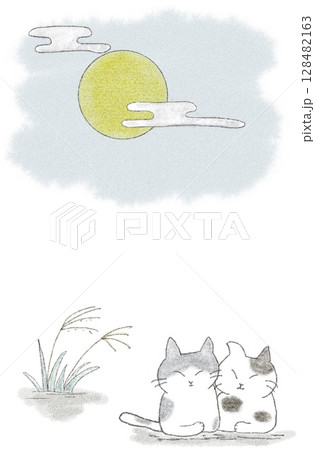 十五夜 猫 月見 満月のイラスト素材 - PIXTA