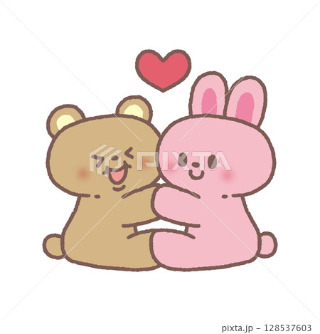 カップル 熊 動物 仲良しのイラスト素材 - PIXTA