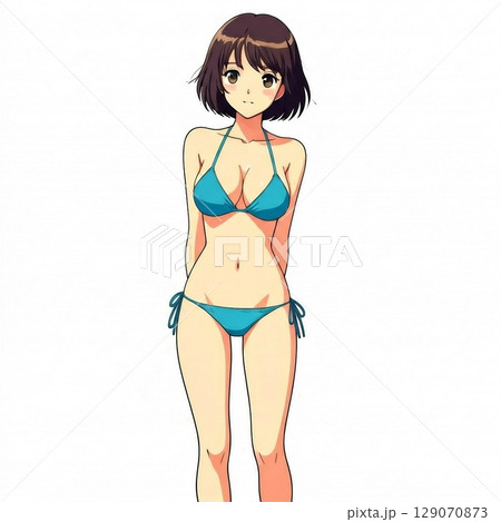 ビキニスタイルの女性イラスト ビキニ姿の女性のイラスト素材 [104151790] - PIXTA