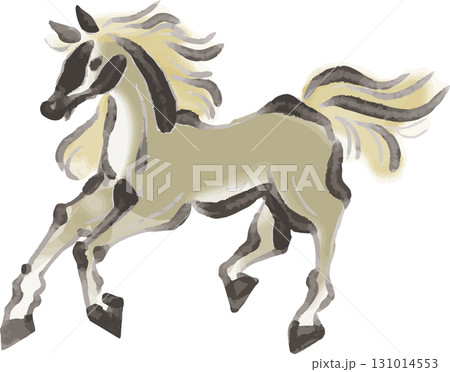 馬 水彩 午 サラブレッドの写真素材 - PIXTA