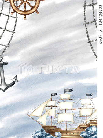 海賊 フレーム 枠 絵のイラスト素材 - PIXTA