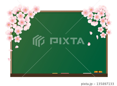 フレーム 黒板 花 桜のイラスト素材 - PIXTA