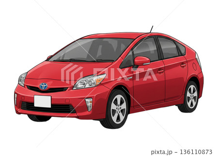 トヨタ プリウス TOYOTA PRIUSのイラスト素材 - PIXTA