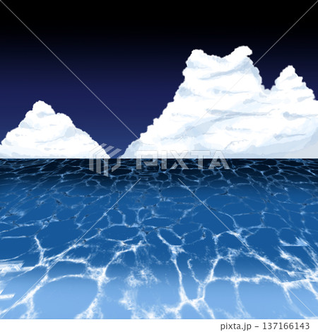 風景 夏 湖 入道雲のイラスト素材 - PIXTA