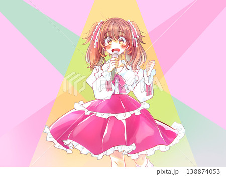 キャラクター 萌え イラスト 桃色 ピンクの写真素材 - PIXTA