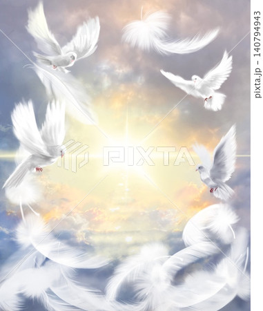 天使 空 階段 飛ぶのイラスト素材 - PIXTA